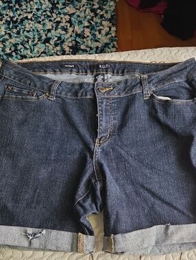 a.n.a Dark Blue Denim Jean Shorts